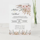 ホイル熱帯結婚式招待状カード 箔シーズンカード (正面)