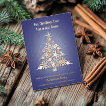 ホイル移動告知クリスマスカード