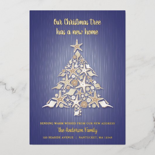 ホイル移動告知クリスマスカード 箔シーズンカード (正面)