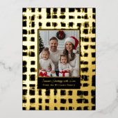 ホイル素朴クリスマスカードテンプレート2枚の写真 箔シーズンカード (正面)