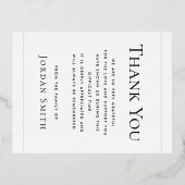 ホイル縁どエレガント写真悔やみや弔慰サンキューカード 箔招待状ポストカード (裏面)