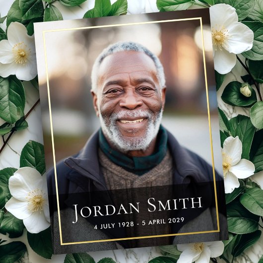 ホイル縁どエレガント写真悔やみや弔慰サンキューカード 箔招待状ポストカード