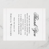 ホイル縁どフォト悔やみや弔慰サンキューカード 箔招待状ポストカード (裏面)