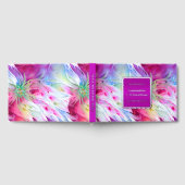 ホイル花抽象芸術パターンフローラ結婚夏 ゲストブック (全面)