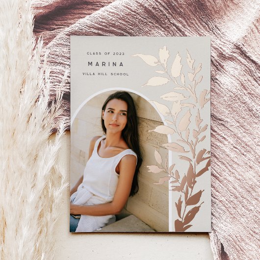 ホイル葉ド |写真卒業のお知らせ 箔招待状