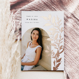 ホイル葉ド |写真卒業のお知らせ 箔招待状