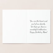 ホイル誕生日カード、ハッピーバースデーモマホイルカード 箔カード (内部)