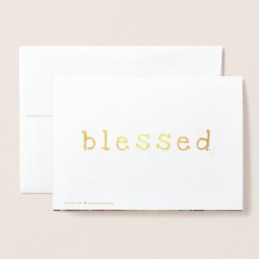 ホイル賛美メデ葉メの感謝挨拶 箔カード (裏面封筒付き)