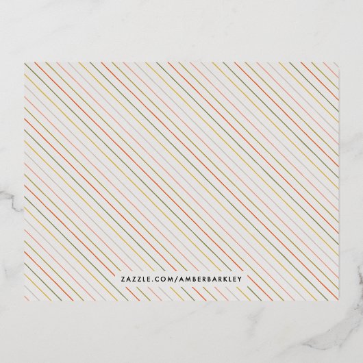 ホイル野花フローラ文房具カード 箔招待状ポストカード (裏面)