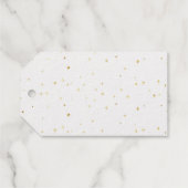 ホイル金ゴールドエレガントミニマルメリースクリスマス ギフトタグ (裏面 (横))