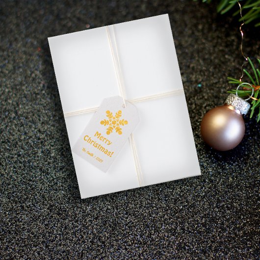 ホイル雪バーガンディーギフトラベル ギフトタグ