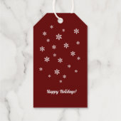 ホイル雪バーガンディーギフトラベル ギフトタグ (裏面)