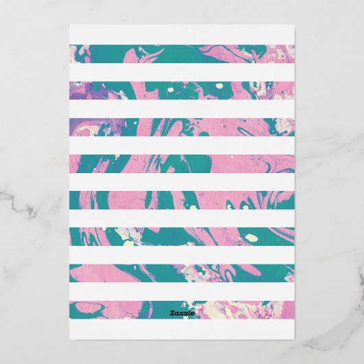 ホイル霜降りイースターエッグの休日のフォトカード – ピンク 箔シーズンカード (裏面)