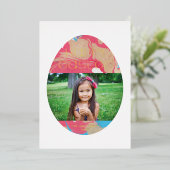 ホイル霜降りイースターエッグの休日のフォトカード – 金ゴールド 箔シーズンカード (立ち正面)