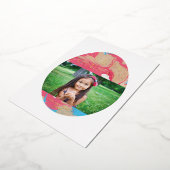 ホイル霜降りイースターエッグの休日のフォトカード – 金ゴールド 箔シーズンカード (回転した状態)