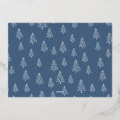 ホイル |ハッピーホリデー3写真シグネチャークリスマス 箔シーズンカード (裏面)