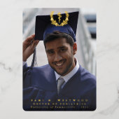 ホイルAsclepius Med School卒業発表 箔招待状 (正面)