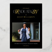 ホイルRN看護学位の卒業発表 箔招待状 (正面)