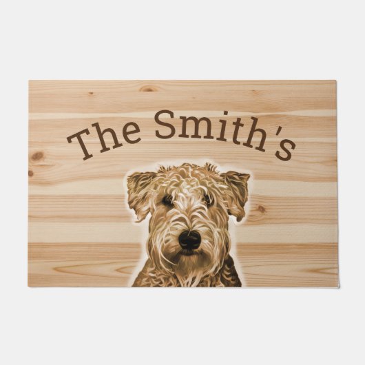 ホイーテンテリアドッグウッドグレイン ドアマット (正面)