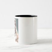 ホイーテン·テリアー·ドッグ·アポップ・アートのート ツートーンマグカップ (中央)
