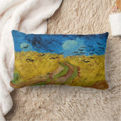 ホイートフィールドとカラス、ビンセント・ヴァン・ゴッホ(1890年) ランバークッション (ブランケット)