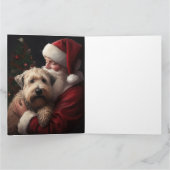 ホイートンテリアウィズサンタクロースフェスティバルクリスマス カード (内部)