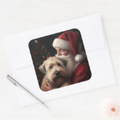 ホイートンテリアウィズサンタクロースフェスティバルクリスマス スクエアシール (封筒)