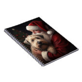 ホイートンテリアウィズサンタクロースフェスティバルクリスマス ノートブック (右側)