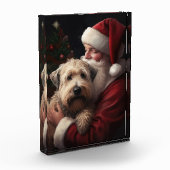 ホイートンテリアウィズサンタクロースフェスティバルクリスマス フォトブロック (左)