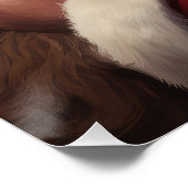 ホイートンテリアウィズサンタクロースフェスティバルクリスマス ポスター (コーナー)