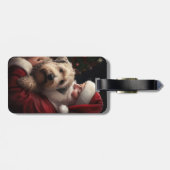 ホイートンテリアウィズサンタクロースフェスティバルクリスマス ラゲッジタグ (裏面横)