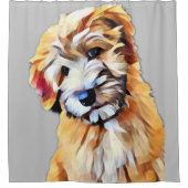 ホイートンテリアードッグ シャワーカーテン (正面)