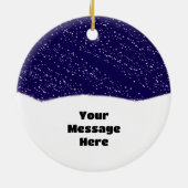 ホイーリングおもしろいサンタクロースサイクリング セラミックオーナメント (裏面)