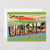 ホイーリング WV ヴィンテージ ポストカード (正面/裏面)