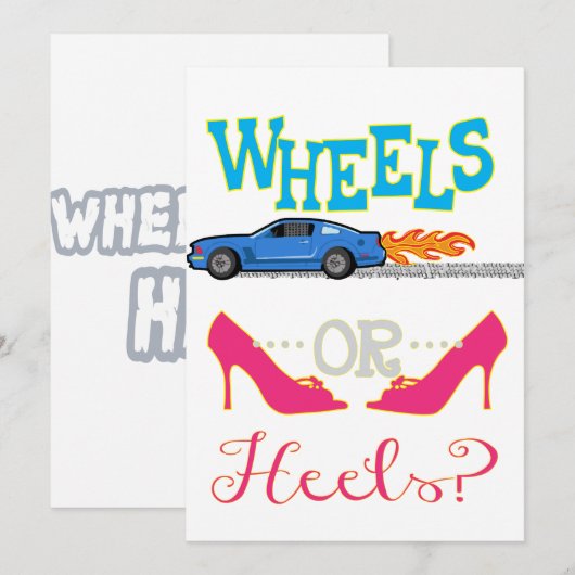 ホイールかヒール 招待状 (正面/裏面)
