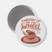 ホイールに投げる陶芸の陶芸 マグネット (正面/裏面)