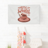 ホイールに投げる陶芸の陶芸 横断幕 (インサイチュ)