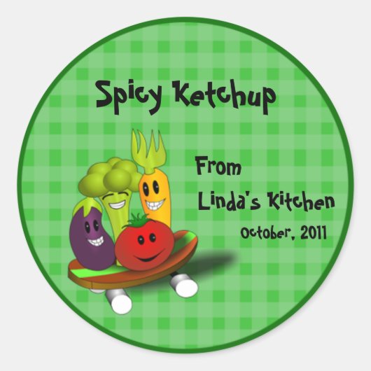 ホイールの食事缶詰シール ラウンドシール (正面)