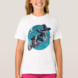 ホイールの魔女：ハロウィーン魔法とモダン Tシャツ
