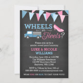 ホイールまたはヒール性別の表示パーティの招待状 招待状 (正面)