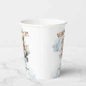 ホイールアップテディベア飛行機ベビーシャワー 紙コップ (右)