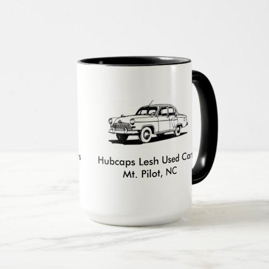 ホイールキャップのLeshの中古車のマグ マグカップ (正面右)