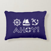 ホイールセーリングボートいかりアホイ!ヘビーホワイト アクセントクッション (正面)