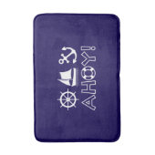 ホイールセーリングボートいかりアホイ!ヘビーホワイト バスマット (正面縦)