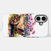 ホイールバレルの美しいアスターの花 Case-Mate iPhoneケース (裏面 (横))