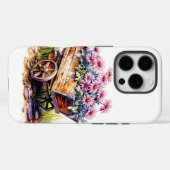 ホイールバレルの美しいアスターの花 Case-Mate iPhoneケース (裏面 (横))
