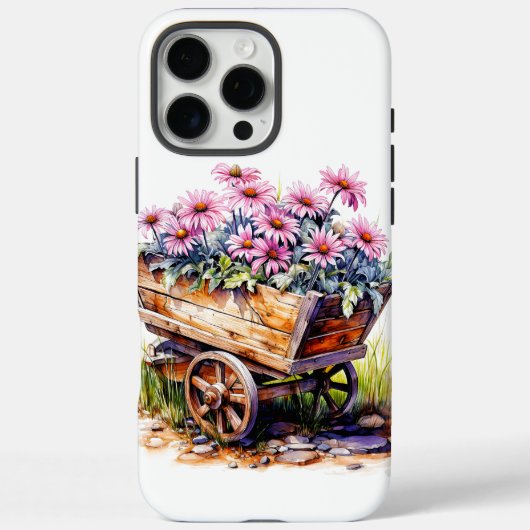 ホイールバレルの美しいアスターの花 Case-Mate iPhoneケース (裏面)