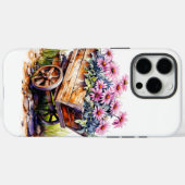 ホイールバレルの美しいアスターの花 Case-Mate iPhoneケース (裏面 (横))