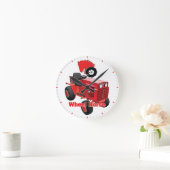 ホイールホースガーデンファームローンヤードトラクターモーア ラウンド壁時計 (ホーム)