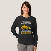 ホイールローダー建築サイト建築作業者 Tシャツ (正面フル)